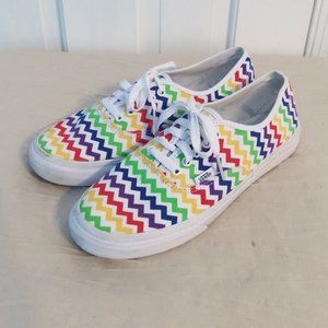 Vans Rainbow Chevron Zig Zag Sneakers sz 10